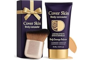 DIRYI Waterproof Body Concealer with Brush – Waterproof Full Coverage Body Foundation for Scars, Stretch Marks & Tattoos – Streak-Free Leg & Arm Makeup for Even Skin Tone and Natural Radiant Finish