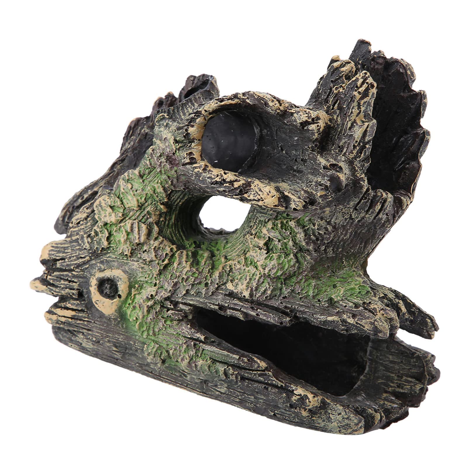 Garosa Aquarium Driftwood Artificial Resin Tree Trunk Breeding Play House Tree Roots Hollow Tree Hole for Fish Tank Ornaments (ST-004C)