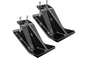 FUYEAR Tractor Bucket Protector, Ski Edge Protector, 2pcs Black Heavy Duty Steel Bucket Attachment for Snow Leaves Removal, Spreading Gravel