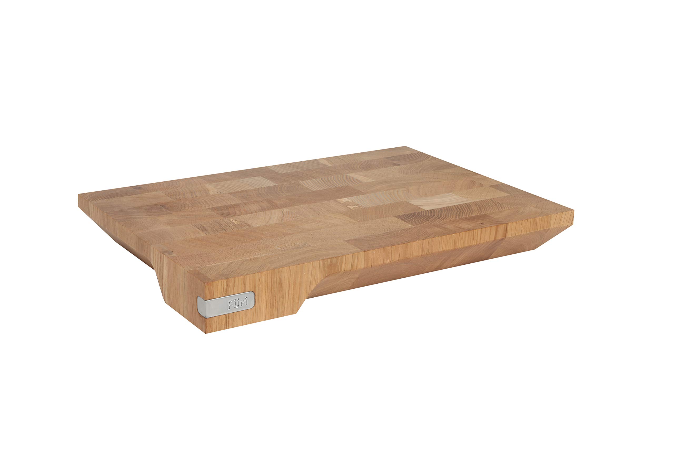 Furi Pro Chop & Transfer, Chopping Board, Medium, Ash Wood, Extra Thick, Colour: Light Brown, Dimensions: 35x25x4cm