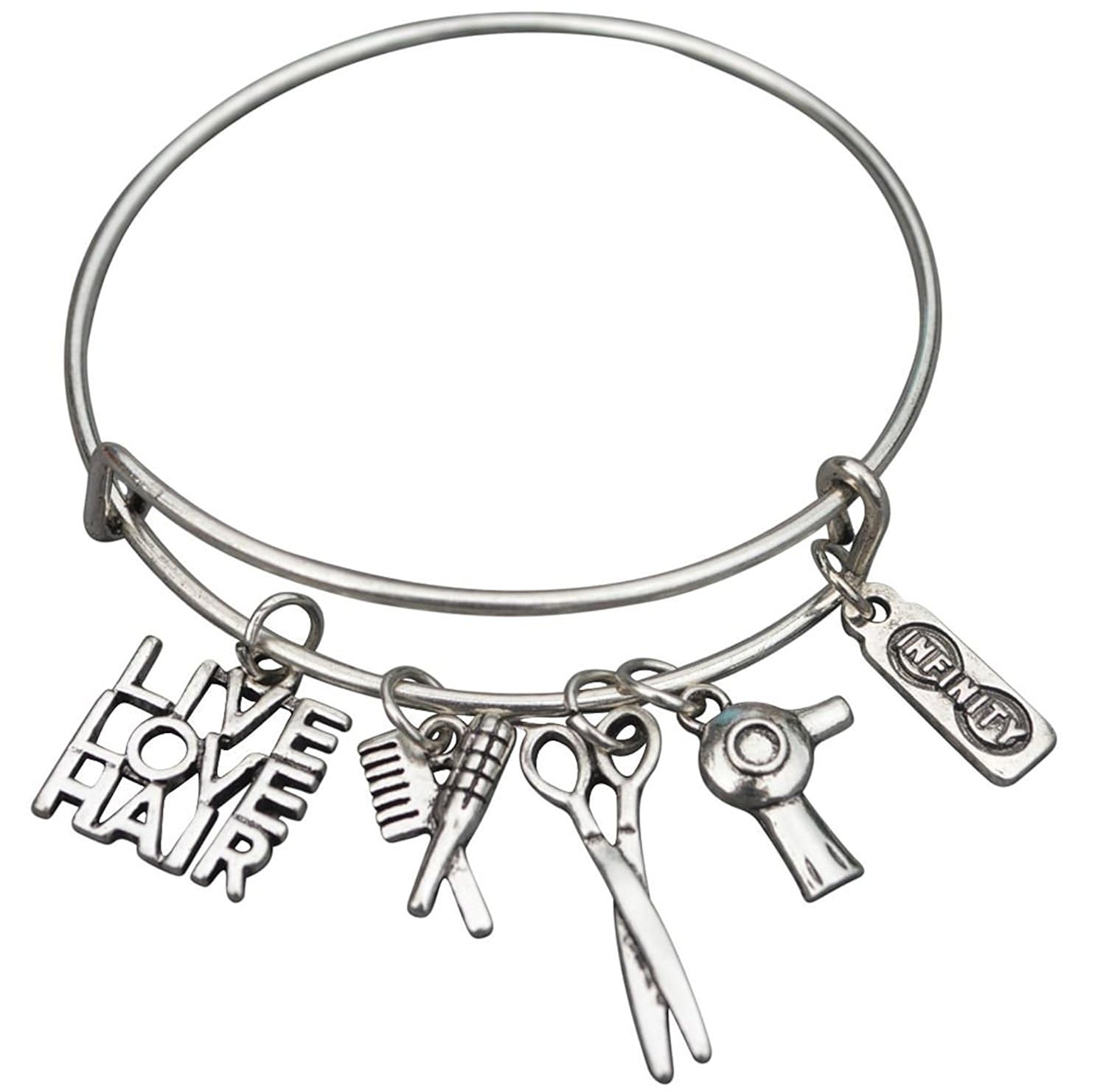 Hairdresser Jewelry Hair Stylist Charm Bracelet Perfect Gift For
