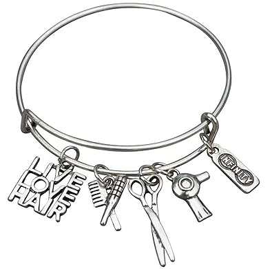 Hairdresser Jewelry Hair Stylist Charm Bracelet Perfect Gift For