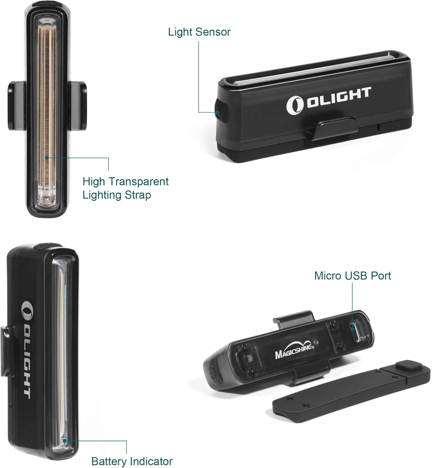 Bike Rear Flashlight for Cycling,with Ambient Light Sensor Olight