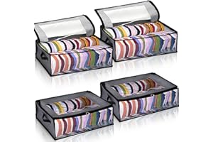 AVLA 4 Pack Baseball Cap Storage, Non-Woven Wide Hat Organizer, Large Sports Cap Holder With 2 Sturdy Handles, Capbox for Hom