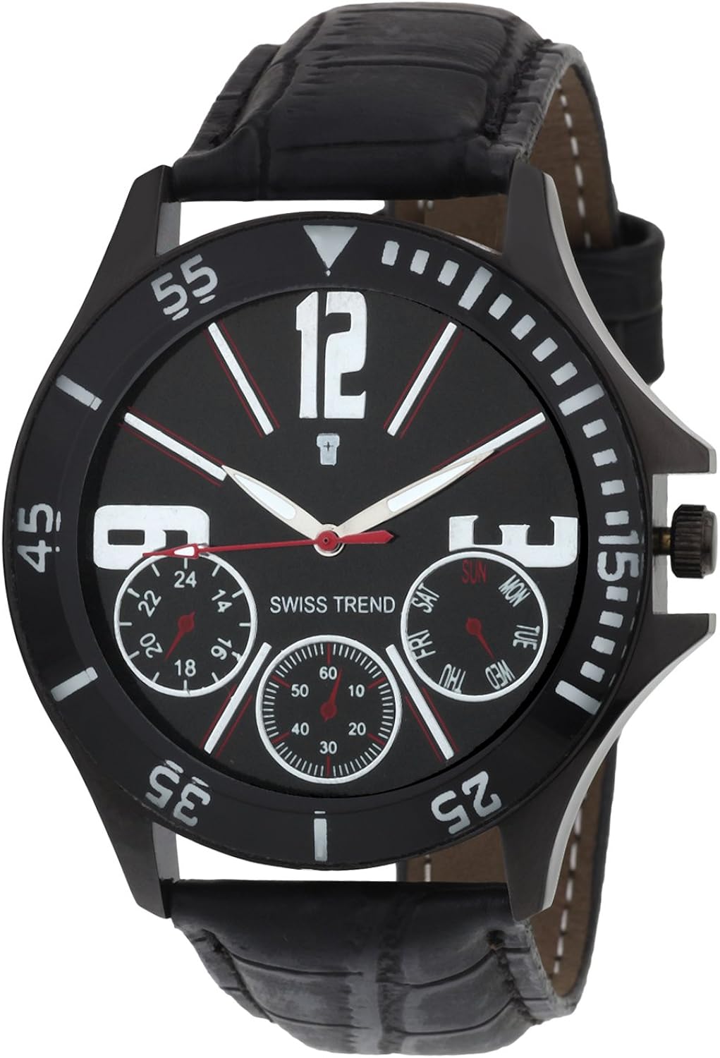Buy Swiss Trend Black Dial Men's WatchBoy's Watch ST2037 Online at Low