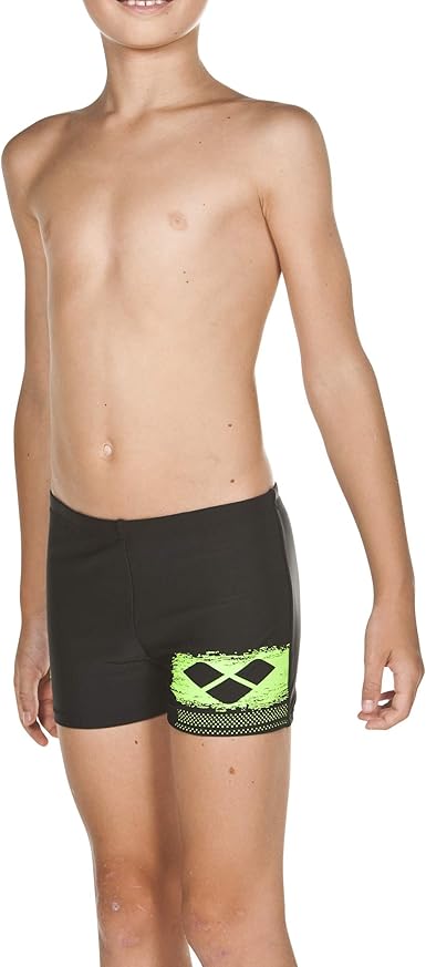 black and green swim trunks