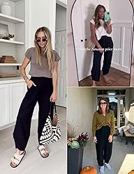 Xiaoxuemeng Womens Baggy Wide Leg Pants Casual
