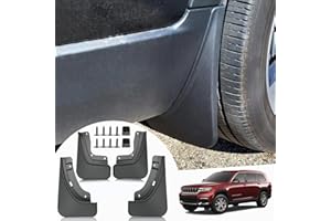 ANMOSVO Mud Flaps for Jeep Grand Cherokee L 2025 2024 2023 2022 2021 - No Drilling Required All Weather Front & Rear Splash Guards Exterior Accessories for Jeep Grand Cherokee L 3-Row (4PCS)