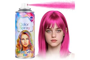 Acomler Pink Hair Spray Temporary Hair Color Spray for Kids Women Men, One-Day Hair Color Wax, Washable Temporary Hair Dye for Cosplay, Party, Christmas, Halloween, Crazy Hair Day (Pink, 4.06oz)