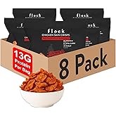 Flock Keto Chicken Skin Chips &ndash; | Hattie B's Nashville Hot Flavor | Low Carb, High Protein, Gluten-Free Chicken Crisps, Keto Snack, Low Carb Chips, Protein Crackers, Diet Snacks, 8-Pack (1oz)