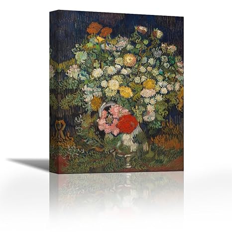 Karmakara Bouquet Of Flowers In A Vase Fine Art Print On Canvas