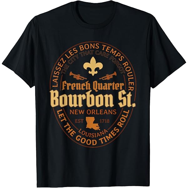 Amazon.com: French Quarter Bourbon St New Orleans Souvenir T-Shirt
