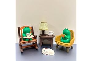 Gwindrise Set of 6 Miniature Frog Trinkets Desk Decorations - Tiny Frog Figurines for Cute Office Desk Decor, Funny Gifts for Frog Lovers, Perfect for Fairy Garden Decor
