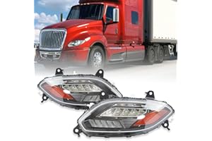 Seassauto International Lt625 Headlights Fits 2018-2023,Reflector LED Headlamp Assembly (black 2, Silver Bowl,RIGHT)