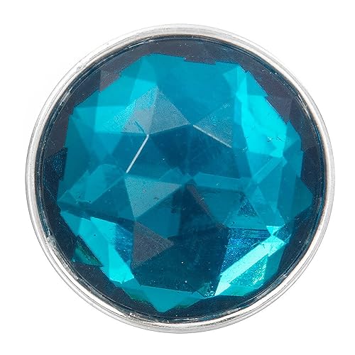 Andido Chunk 18 mm türkieser Strass geschliffen für Chunks Armband Druckknopf Click Button NC0048-12AF