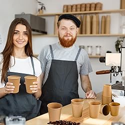 Lamosi 200 Pack 10 oz Kraft Paper Cups, Brown