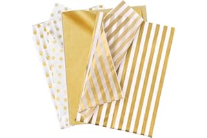 60 Sheets Gold Tissue Paper Gift Wrap Paper, 20 X 28 Inch Metallic Gold Polka Dot, Tissue Paper for Christmas Birthday Holida
