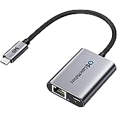 Cable Matters USB C to Ethernet Adapter with 140W Charging, Gigabit Ethernet to USB C Adapter, Compatible with MacBook Pro, D