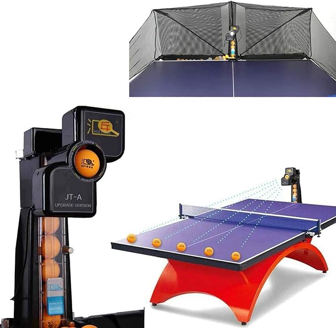 TABODD 50W Automatic Table Tennis Ball Machine, JTA Pingpong Ball Training Robot Table Tennis