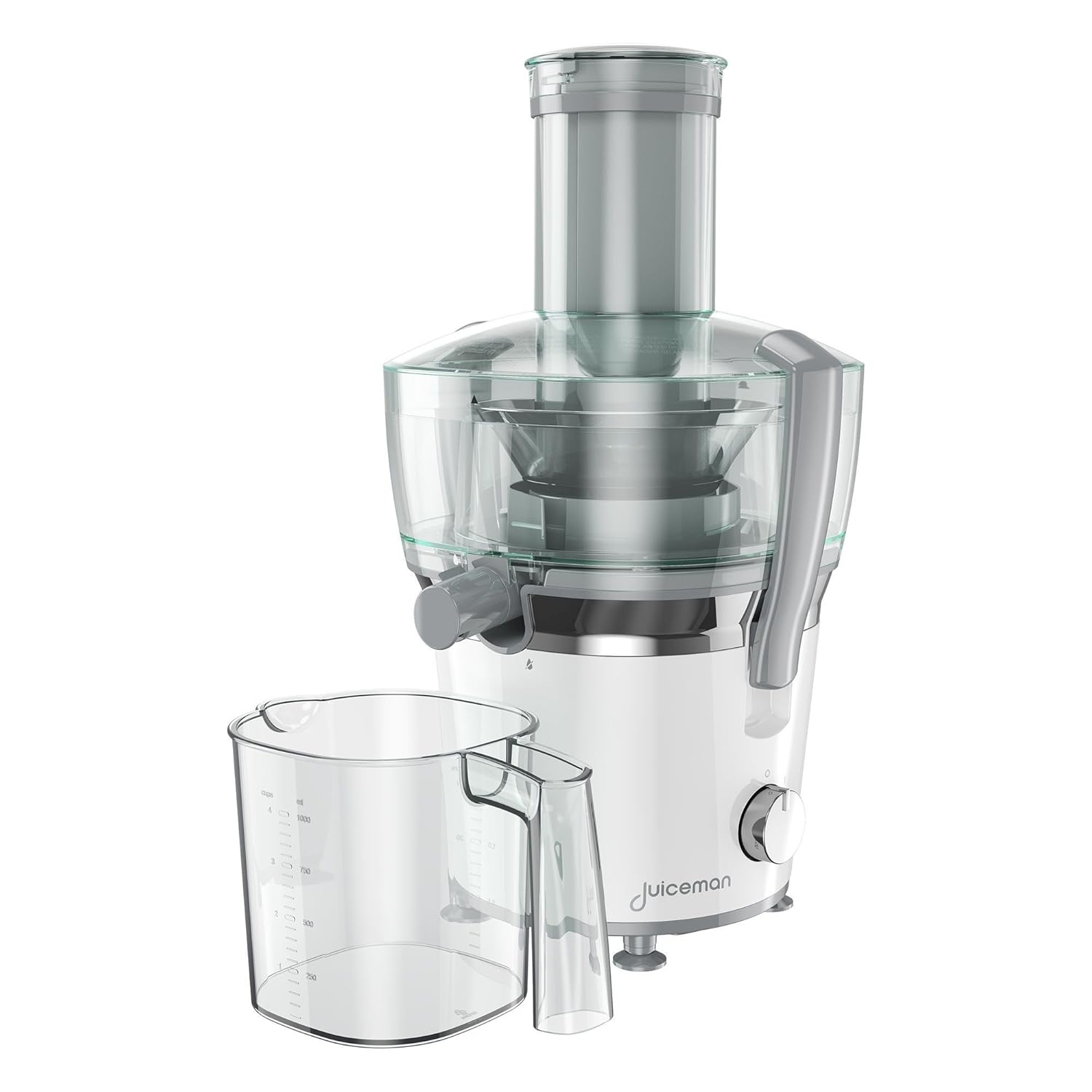 Juiceman JM850 Power Plus 2 Speed Compact Juicer & Citrus Juicer with