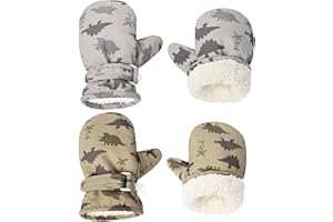 WERADAU Fleece Lined Mittens for Baby Boys Girls,Baby Toddler Little Kids Winter Warm Gloves Mittens