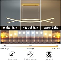 Modern Chandelier with 1%-100% Dimmable, Suitable