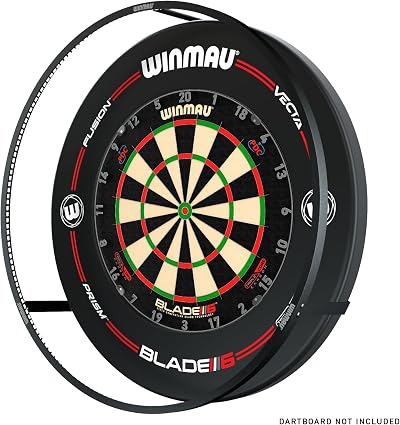 Winmau Plasma Dartboard Light Bundle Black Pro-Line Surround