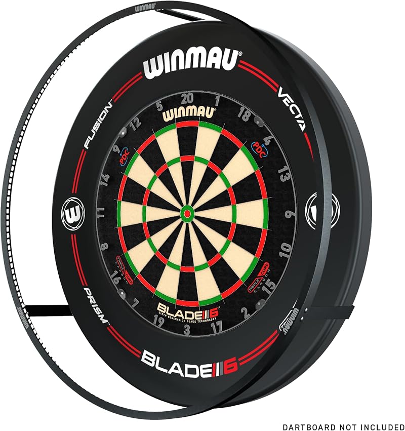 Winmau Plasma Dartboard Light Bundle Black Pro-Line Surround