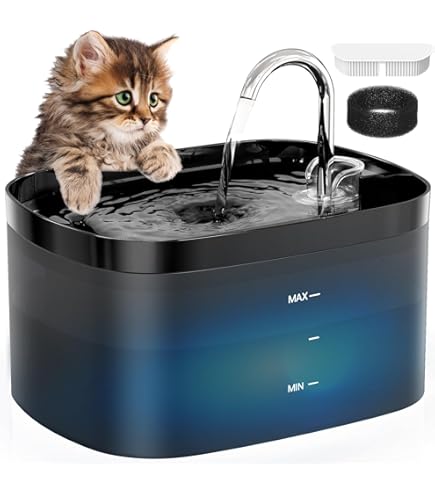 AIMIGU Cat Water Fountain 74oz/2.2L - Automatic Pet Water Dispenser With Quiet Pump & Filtration