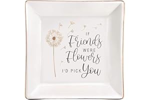 ElegantPark Friend Birthday Gifts for Women Friends Valentines Day Graduation Gifts Friendship Jewelry Organizer Tray Ring Di