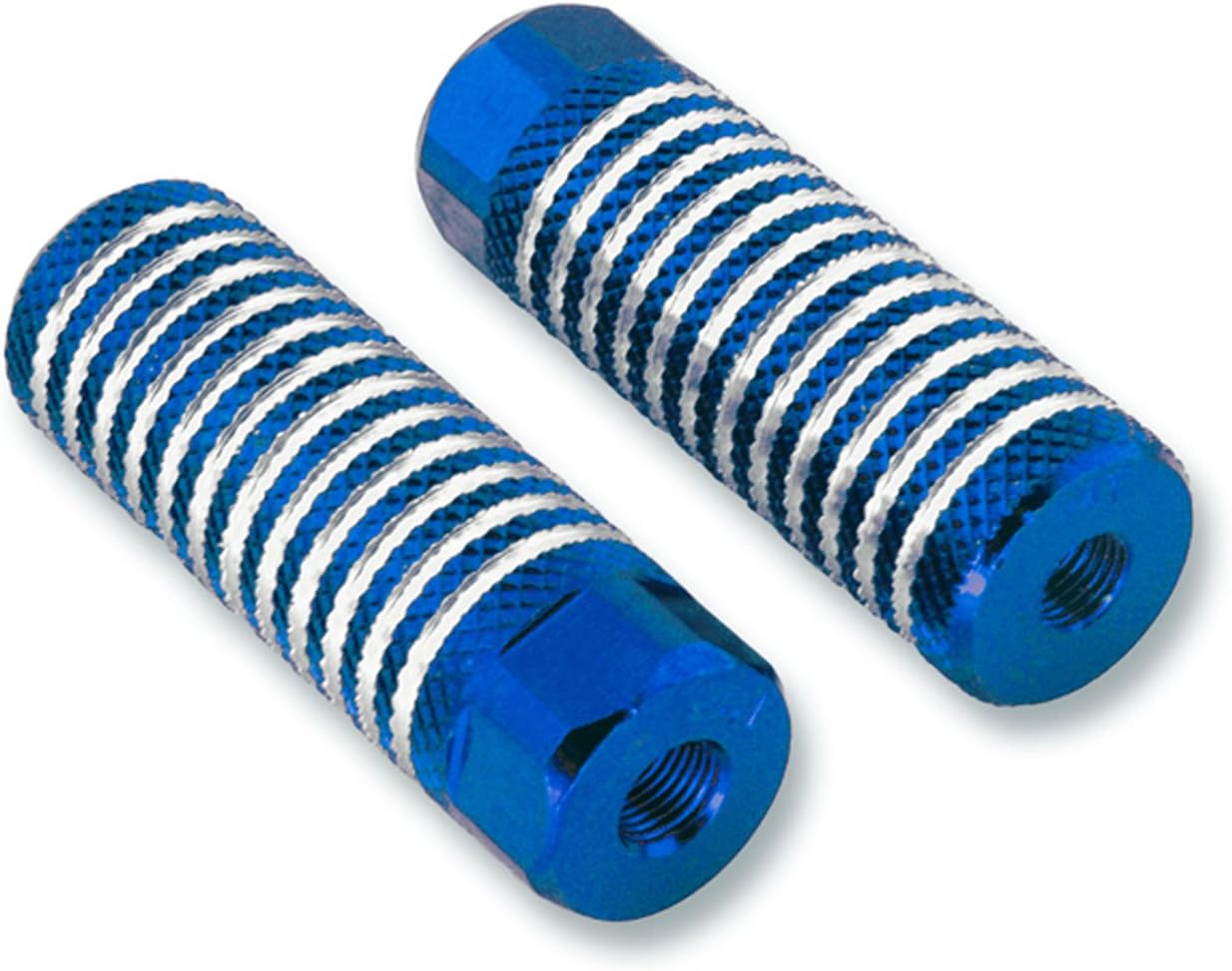 Pack of 2 Footrests Kids Professional Aluminium Sliding Pegs 24Tx26T for BMX 3150 Bike Blue