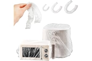 JUGEOZHI 60PCS Clear Kitchen Appliance Covers - Dust Cover Thickened Disposable Blender covers with Elastic for Small Appliance, Oven, Pressure Cooker, Toaster, Air Fryer, Instant Pot(S, M, L)