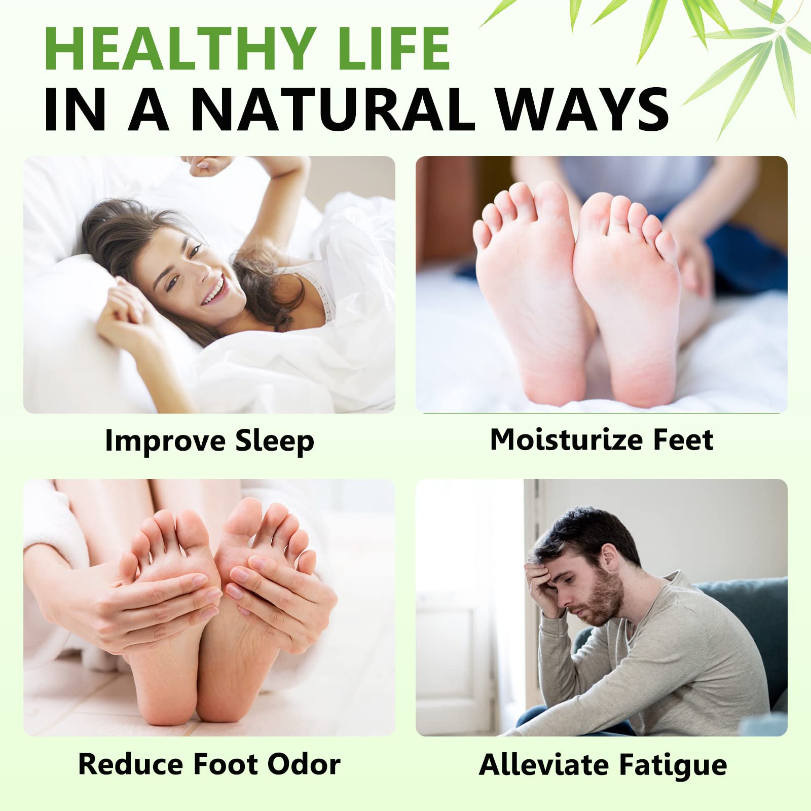 Foot Pads (30 PCS), Deep Cleansing Foot Patches with Bamboo Vinegar and Ginger Powder, Relieve Stress, Improve Sleep and Relaxation