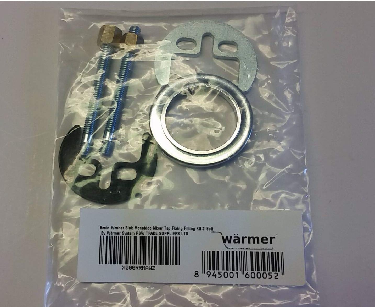 Basin Washer Sink Monobloc Mixer Tap Fixing Fitting Kit 2 Bolt by