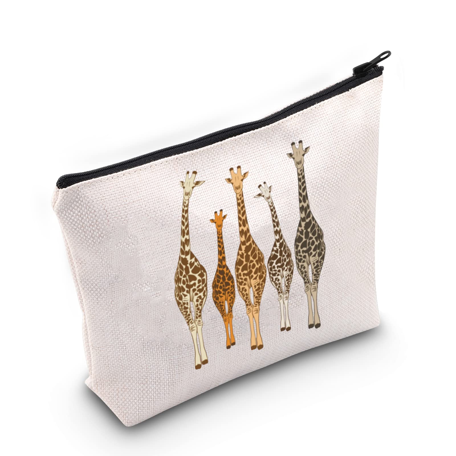 Funny Giraffe Cosmetic Bag Animals Love Gift Giraffe Zipper Pouch Giraffe Lover Gift Giraffe Makeup Bag Giraffe Gifts for Women (Giraffe Bag.)