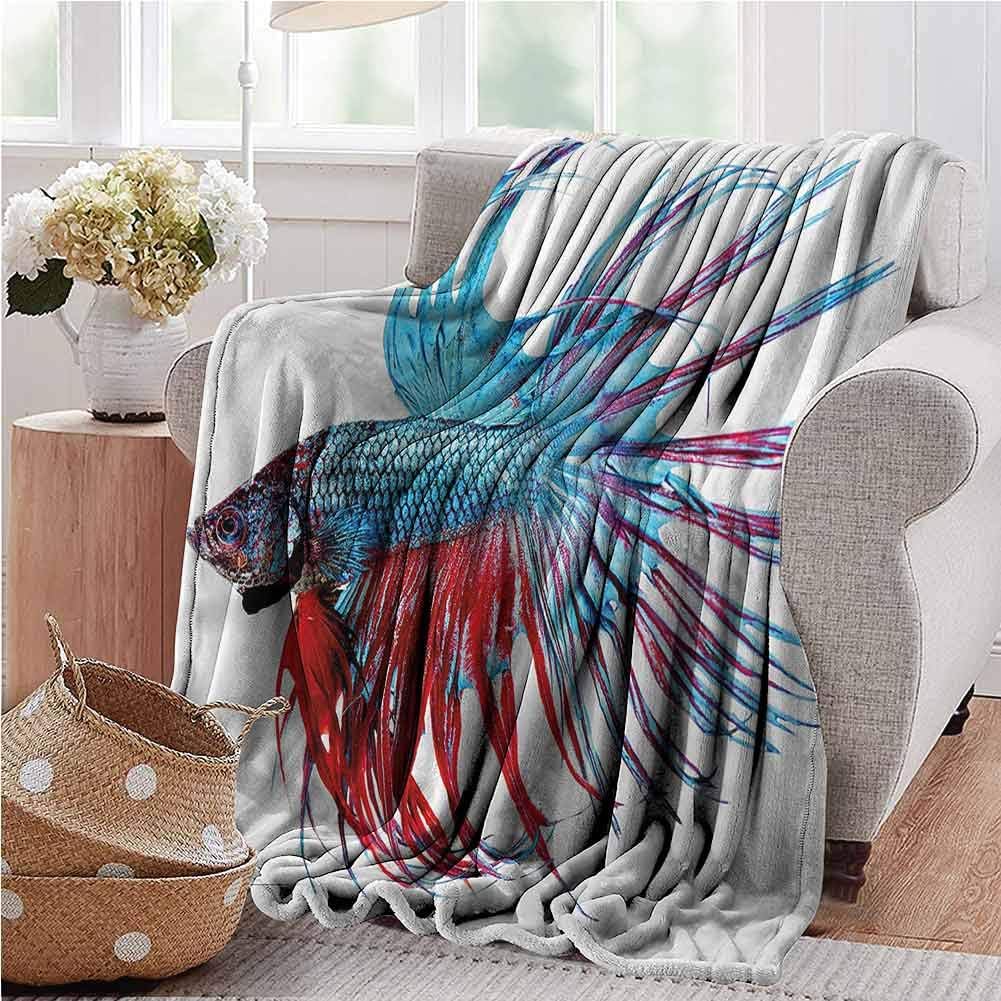 painting-home Super Soft Blanket Aquarium, Tropic Aquatic Life Theme Super Soft Warm Thick Blanket fit Couch Sofa Suitable for All Season 60 x 70 Inch