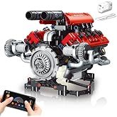 OWNONE 1 V8 Engine Model Kit that Work - 8-Cylinder Visible Engine Building Blocks Set with Motor, LED Light &amp; APP Control - Build Your Own Engineering Kit, STEM Project for Adults &amp; Kids (660 PCS)