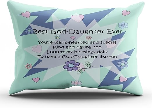 Amazon Com Salleing Custom Hot Romantic For Goddaughter Gift With Hearts Flowers Poem Word Decorative Pillowcase Pillowslip Throw Pillow Case Cover Zippered One Side Printed 12x24 Inches Home Kitchen