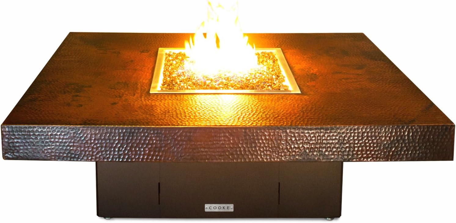 Amazon Com Cooke Hammered Copper Santa Barbara Rectangular Fire