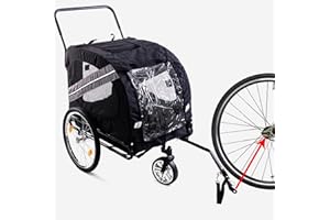 VIRPLIK Bike Dog Trailer,Dog Stroller for Medium Dogs,Pet Stroller with Removable Carrier,Dog Bicycle Trailer
