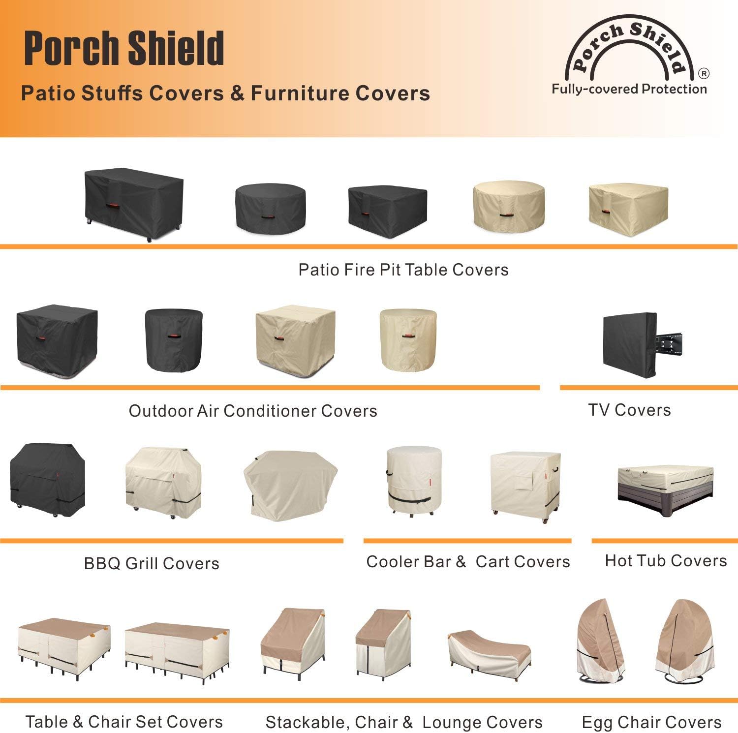 Porch Shield Patio Table Cover - Waterproof Outdoor Dining Table and Chairs Furniture Set Cover Square - 55 x 55 inch : Garden & Outdoor