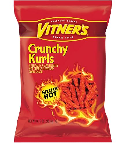 Amazon.com : Vitner's Sizzlin' Hot Crunchy Kurls, 8.75 oz Bags (16
