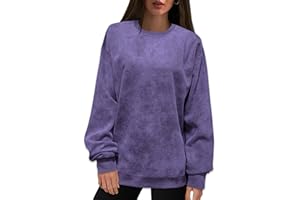 ADIAOA Oversized Sweatshirt for Women Fashion: CrewNeck Causal Basic Fall Clothes Tops Loose Fit Pullove