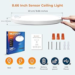 BLNAN Motion Sensor Ceiling Light Wired, 8.7 Inch