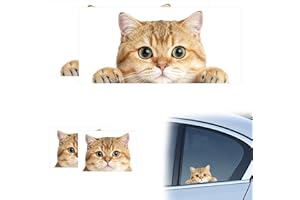 4Pcs Cat Car Mirror Sticker Funny Car Bumper Sticker, Cat Decals for Car Windows Car Accessories Interior Waterproof,Die-Cut 
