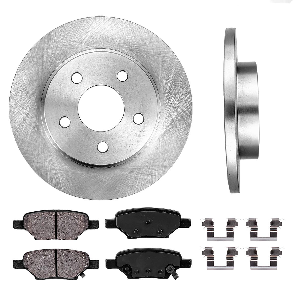 Front Premium OE Brake Rotors and Ceramic Pads PAIR SET 2008 PONTIAC G6