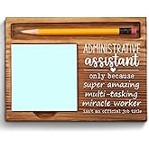 Administrative Assistant Sticky Note Holder, Administrative Assistant Gifts, Administrative Assistant Thank You Appreciation Gifts for Women, Men, Coworkers, Self-Stick Note Pad Holders ZSS22