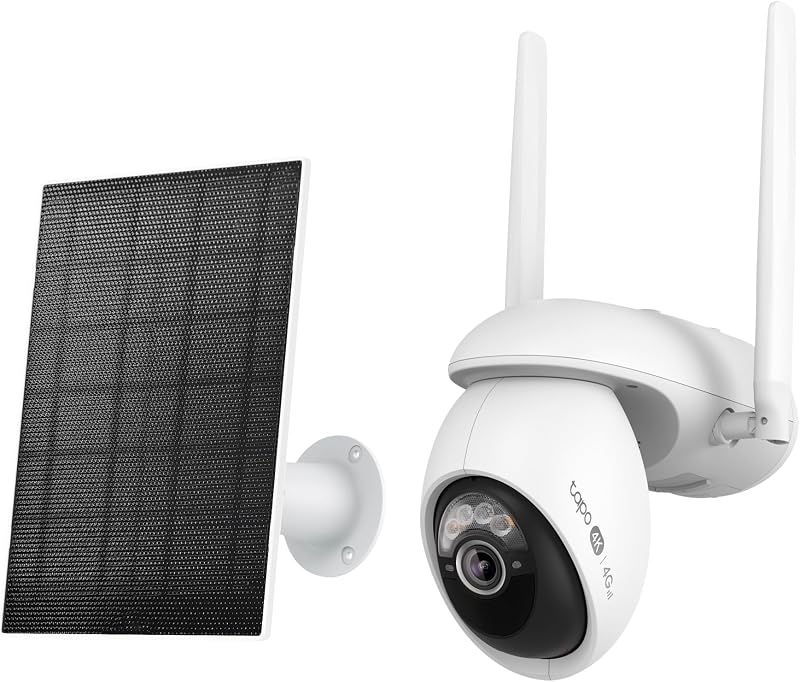 Kit C665G - Câmara de vigilância WiFi exterior 360°, 4G e WiFi, 4K, Solar