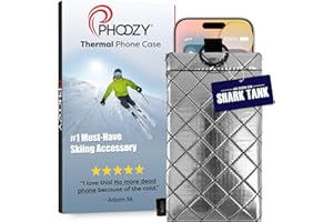 PHOOZY Apollo II Thermal Phone Case Cold Weather Insulated Pouch | Extends Battery Life 4X | NASA Tech Skiing Snowboard Accessories | Military Grade | Large - Silver