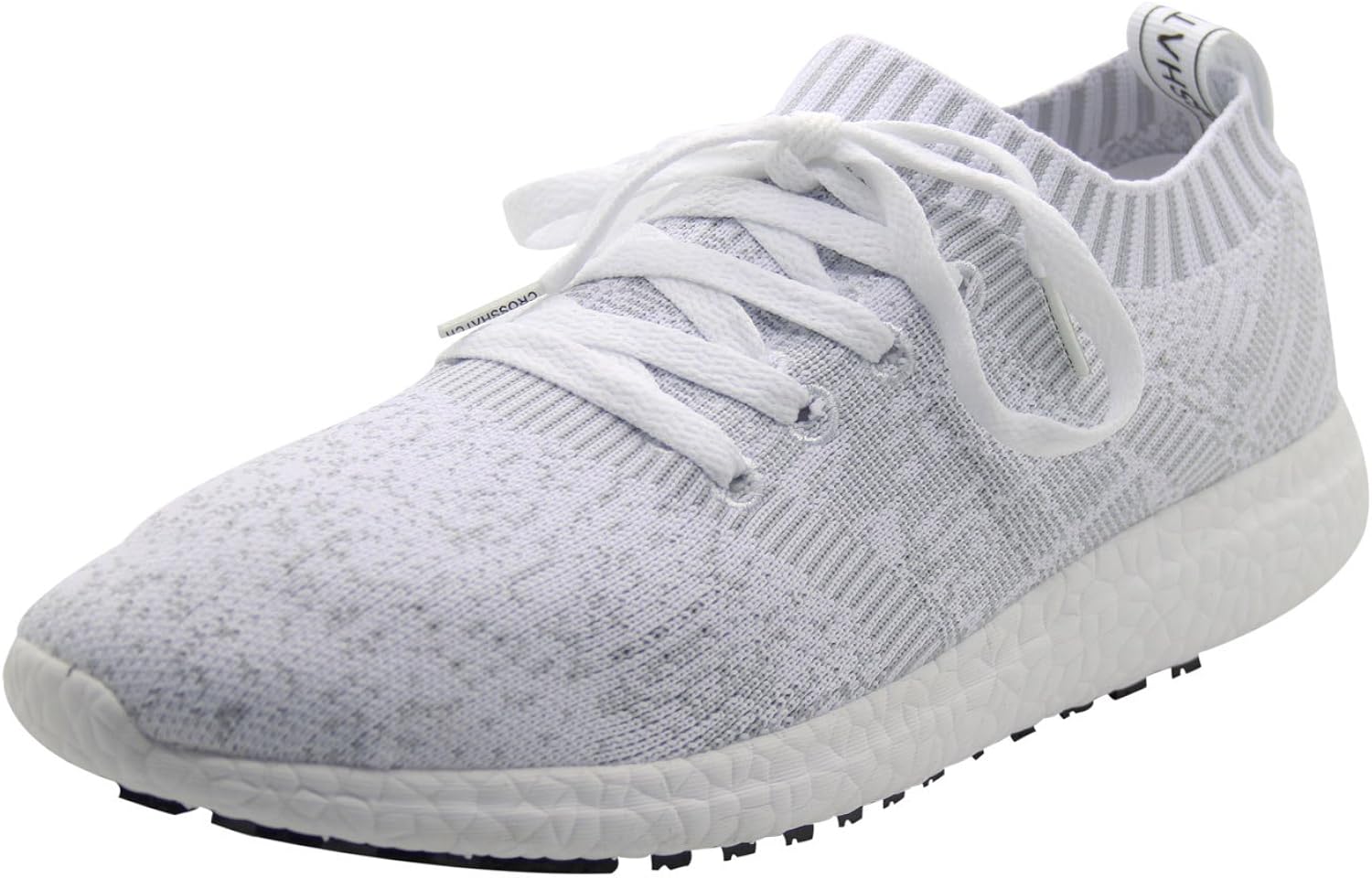 white crosshatch trainers